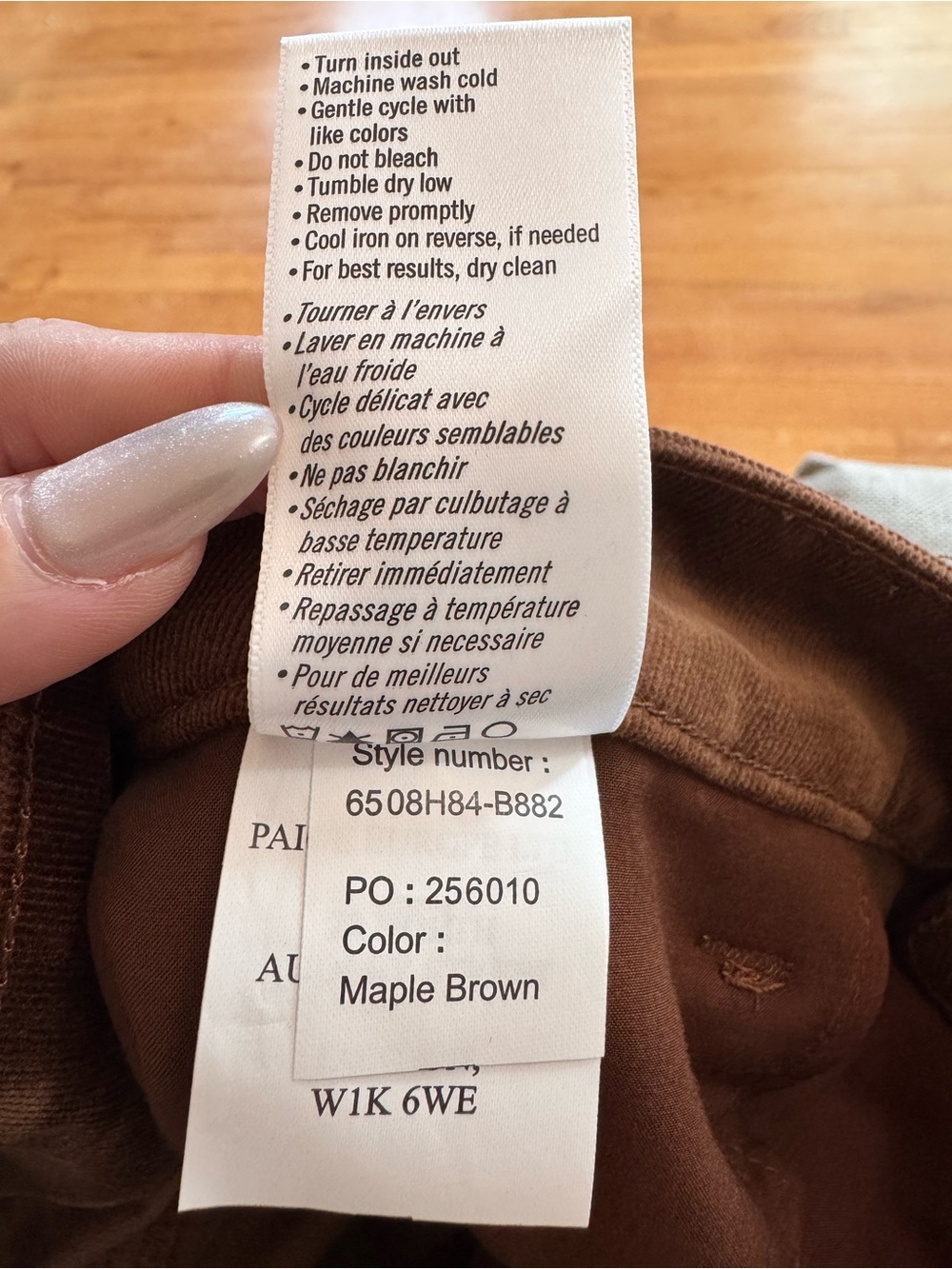 PAIGE Meadow Corduroy Midi Skirt Maple Brown Front Slit Size 6 NWT - Picture 9 of 9